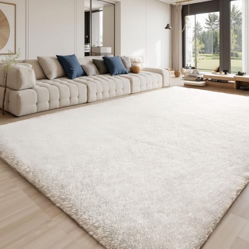 Sour Lemon Hochflor Teppich Elfenbeinweiß Teppich Wohnzimmer 200x300 Waschbar Anti-Rutsch Extra Große Teppiche Schlafzimmer Flauschige Moderne Teppiche Matte Teppichen für Schlafzimmer Kinderzimmer Sour Lemon Hochflor Teppich Elfenbeinweiß Teppich Wohnzimmer 200x300 Waschbar Anti-Rutsch Extra Große Teppiche Schlafzimmer Flauschige Moderne Teppiche Matte Teppichen für Schlafzimmer Kinderzimmer von Sour Lemon