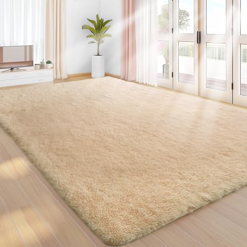 Sour Lemon Hochflor Teppich Teppich Wohnzimmer 200x300 waschbar Anti-Rutsch extra große zottelige weiche Teppich Flauschige Moderne Boden Teppiche Matte neben Teppichen für Schlafzimmer von Sour Lemon