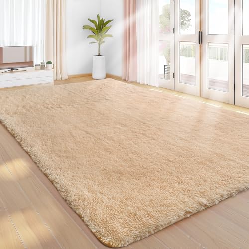 Sour Lemon Hochflor Teppich Teppich Wohnzimmer 240x340 waschbar Anti-Rutsch extra große zottelige weiche Teppich Flauschige Moderne Boden Teppiche Matte neben Teppichen für Schlafzimmer von Sour Lemon