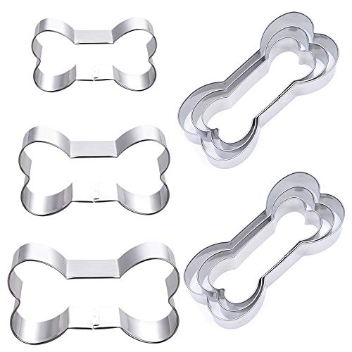 SourceTon Ausstechformen-Set für Hundeknochen, verschiedene Größen, Edelstahl, Hundeknochen, Kekse, für hausgemachte Leckereien, 9-teilig SourceTon Ausstechformen-Set für Hundeknochen, verschiedene Größen, Edelstahl, Hundeknochen, Kekse, für hausgemachte Leckereien, 9-teilig von SourceTon