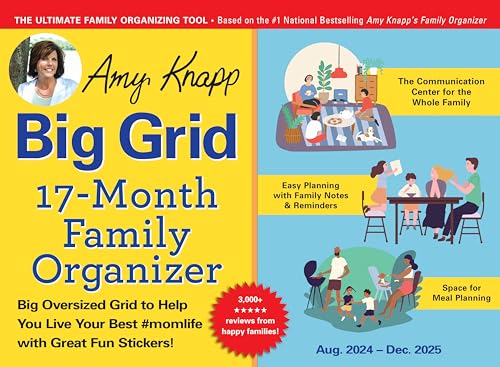 2025 Amy Knapp's Big Grid Family Organizer Wall Calendar: August 2024 - December 2025 von Sourcebooks