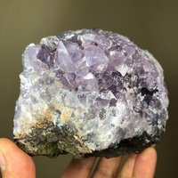 Rohe Amethyst Druse | Großer Quarz Auf Matrix // Marokko von SourcefieldShop