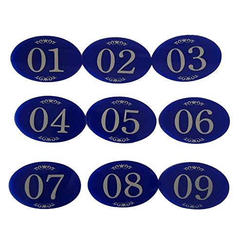 Sourcemall Schließfach-Nummernschilder Türschild mit Selbstklebeband Nummer 1-25 (blau) von Sourcemall