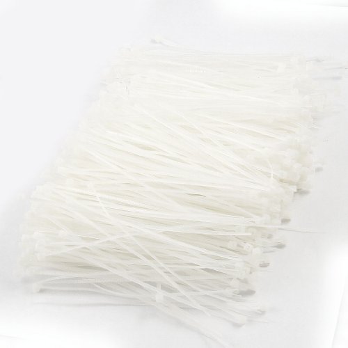 sourcing map 1000 PCS Weiß Kunststoff Kabel Kabelbinder befestigen Wrap 75 mm x 2 mm de von uxcell