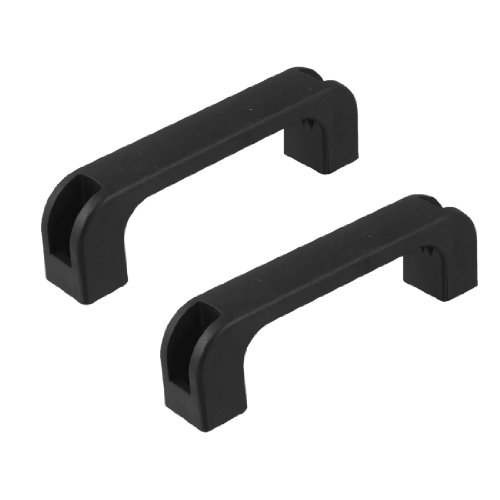 sourcing map 2 Stück Schrank Schublade D Form Kunststoff Zuggriffknopf Schwarz 5,2 " von uxcell