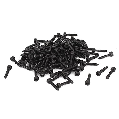 sourcing map 100 Stück 2mm x 10mm Sechskantschrauben mit Vollgewinde, selbstschneidend, schwarz 100 Stück de sourcing map 100 Stück 2mm x 10mm Sechskantschrauben mit Vollgewinde, selbstschneidend, schwarz 100 Stück de von uxcell