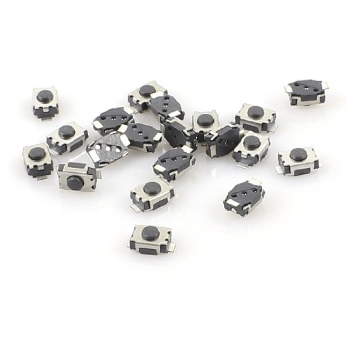 sourcing map 20 PCS 4 mm x 3 mm 2 Pins Momentary Surface Mounted Devices SMT Taktile Tact Push Button Switch de von uxcell