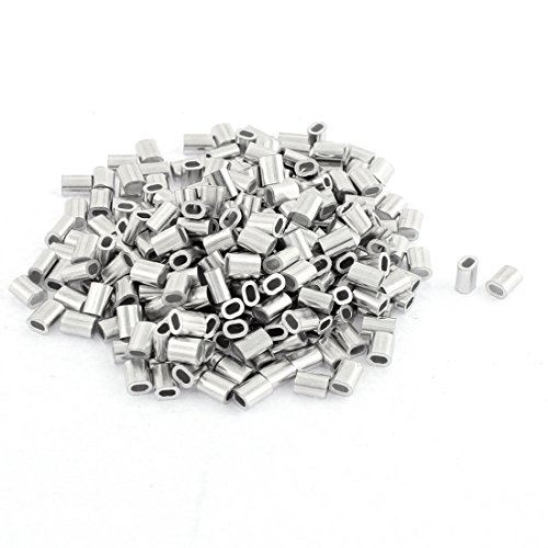 sourcing map 300Stk. Rund Oval Aluminum Hülsen Klemmen für 1mm Drahtseil Stahlfittinge Clip de DE de sourcing map 300Stk. Rund Oval Aluminum Hülsen Klemmen für 1mm Drahtseil Stahlfittinge Clip de DE de von uxcell