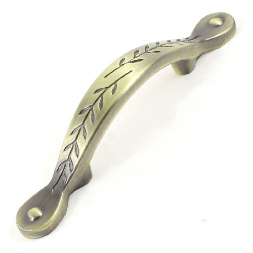 Geprägt Flower Pattern Bronze Tone Schrank Schublade Griff Pull 12,7 cm von sourcing map