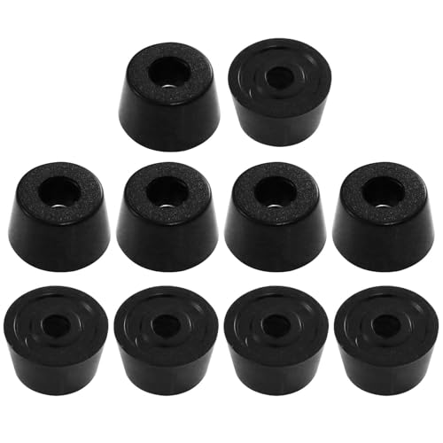 sourcing map 10 Stück 19,5 mm x 12 mm Stuhltischbeine vertiefte Gummifüße Schwarz, de von uxcell