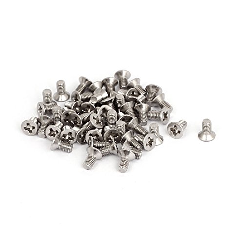 sourcing map M3 x 6 mm Phillips Flat Head Senkkopf Schrauben Maschine Schrauben 50 de von uxcell