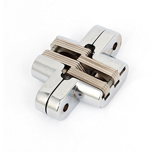 Silver Tone Metal Cross Scharnier, Länge 62 mm, gefaltet, für Schranktür Silver Tone Metal Cross Scharnier, Länge 62 mm, gefaltet, für Schranktür von sourcing map