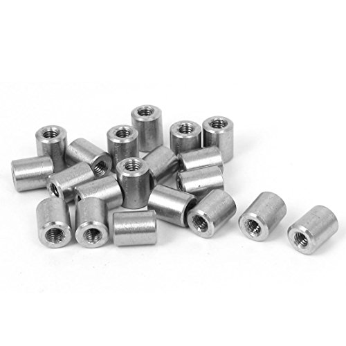 sourcing map M4 x 10mmx8 mm Gewindestange Tube Adapter rund Kupplung Anschluss Muttern 20 Stück de von uxcell