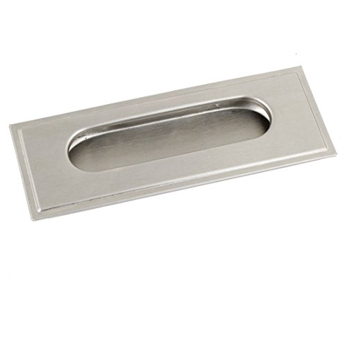 Sourcingmap a14041400ux0392 11 x 4,2 cm rechteckig Schublade Flush Tür Griff - silberfarben von sourcing map