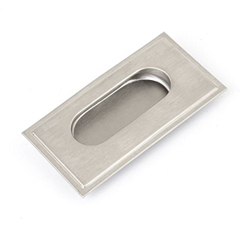 Sourcingmap a14041400ux0406 8 x 4,5 cm, Metall, rechteckig, mit Schublade, Unterputz, mit Griff, silberfarben von uxcell