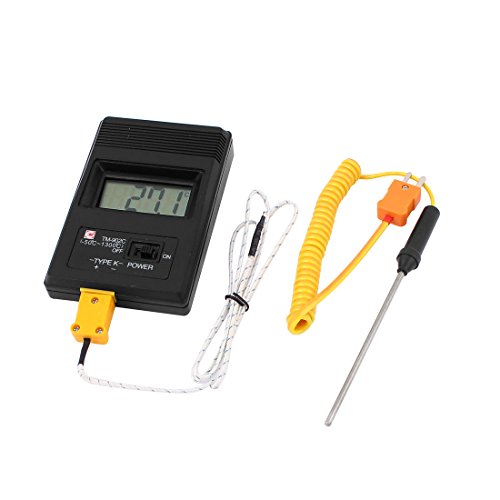 sourcing map LCD Display Typ K Digital Thermometer TM-902C + 2 Thermoelement Sonder de DE de von sourcing map