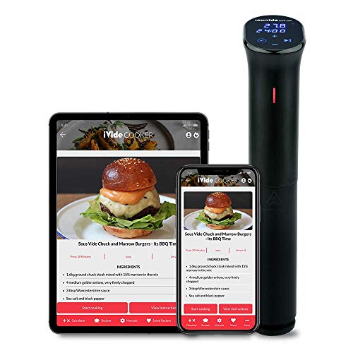 Sous Vide Tools iVide 2.0 Sous Vide Präzisionsgarer | WiFi aktiviert mit App | 1200 Watt | Tauchthermostat | Schwarz von Sous Vide Tools