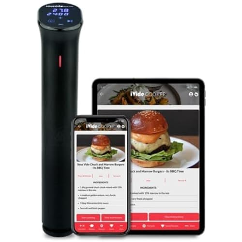 SousVideTools iVide 2.0 Sous Vide Präzisionsgarer | WiFi aktiviert mit App | 1200 Watt | Tauchthermostat | Schwarz von Sous Vide Tools