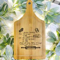 Paddel Rezept Bambus Schneidebrett | Handgeschriebenes Individuell Graviert Benutzerdefinierte Bild in Gravur Umwandeln von SouthSoulCreations