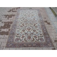 5.1x7.9 Ft Antike Floral Ausgewaschen Teppich 5.1x7.9 Ft Antike Floral Ausgewaschen Teppich von SouthVintageDesign