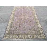 6.8x10.6 Ft Vintage Purple Ground Oushak Rug 6.8x10.6 Ft Vintage Purple Ground Oushak Rug von SouthVintageDesign