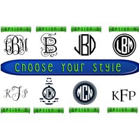 3" Vinyl Monogramm Aufkleber von SouthernPirates