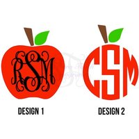 Monogramm Apple Vinyl Aufkleber - Monogrammed Lehrer Geschenke Auto Becher/Tasse Laptop/Ipad Monogramm Apple Vinyl Aufkleber - Monogrammed Lehrer Geschenke Auto Becher/Tasse Laptop/Ipad von SouthernTouchMono