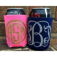 Monogramm Dosen- Oder Flaschenhalter - Brautjungfer Geschenk Junggesellinnenabschied Neopren Halter von SouthernTouchMono