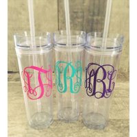 Monogrammdünner Acrylbecher - Brautjungferngeschenke Junggesellinnenabschied Monogrammbecher Monogrammtasse Personalisierte Geschenkideen Monogrammdünner Acrylbecher - Brautjungferngeschenke Junggesellinnenabschied Monogrammbecher Monogrammtasse Personalisierte Geschenkideen von SouthernTouchMono
