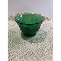 Anchor Hocking Forest Green Oatmeal Glas Dessert/Custard Schüssel von Southernreseller
