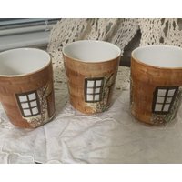Vintage Preis Kensington English Cottage Ware 845007 Tee Kaffeetassen 8 Unzen Set 3 von Southernreseller