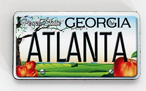 Atlanta Georgia Nummernschild Holz Kühlschrank Magnet 7,6 x 3,8 cm von Souvenir Destiny