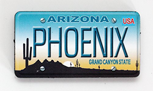 Phoenix Arizona Kühlschrankmagnet aus Holz, Nummernschild, 7,6 x 3,8 cm von Souvenir Destiny