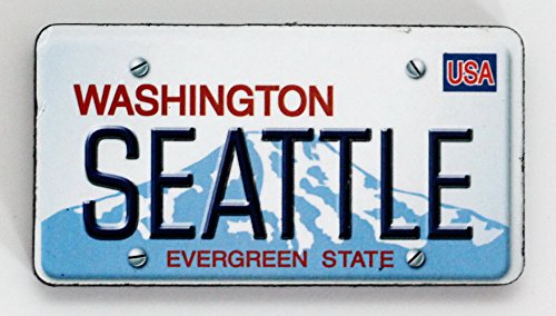 Seattle Washington Nummernschild Holz Kühlschrank Magnet 7,6 x 3,8 cm von Souvenir Destiny