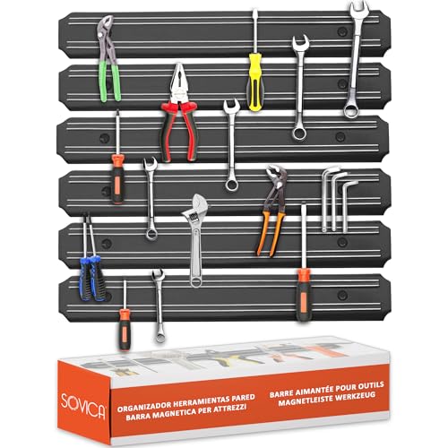 Magnetleiste werkzeug 6 Stück 33 cm x 5 cm magnet werkzeughalter werkzeug magnetleiste werkzeughalter magnetisch werkzeughalter wand werkzeugwand werkzeug wandhalterung von Sovica