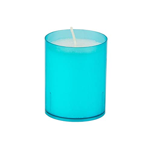 4x Sovie® Refill Kerzen 24 Stück im Tray - Brenndauer ca. 24 Stunden | Perfekt für Feiern Party Gastronomie | 96 Kerzen | (Aquablau) von Sovie Candles