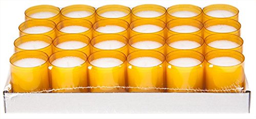 4x Sovie® Refill Kerzen 24 Stück im Tray - Brenndauer ca. 24 Stunden | Perfekt für Feiern Party Gastronomie | 96 Kerzen | (Orange) von Sovie Candles