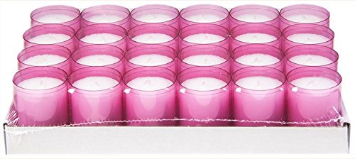 4x Sovie® Refill Kerzen 24 Stück im Tray - Brenndauer ca. 24 Stunden | Perfekt für Feiern Party Gastronomie | 96 Kerzen | (Rosa) von Sovie Candles