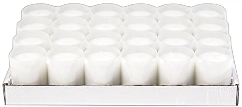 4x Sovie® Refill Kerzen 24 Stück im Tray - Brenndauer ca. 24 Stunden | Perfekt für Feiern Party Gastronomie | 96 Kerzen | (Weiß) von Sovie Candles