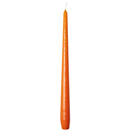 Sovie Candles Spitzkerzen Gastronomie Ø 2,2cm x 24cm in Orange | Gastro Kerzen Tafelkerzen Leuchterkerzen Stabkerzen | 50 Stück | Brenndauer ca. 7 Std. von Sovie Candles