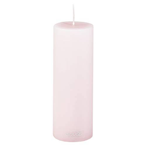 Sovie Candles Stumpenkerze | Hochzeit Taufe Kommunion Blockkerze | 1 Flachkopfkerze in Rosa (Ø50mm x 150mm) von Sovie Candles