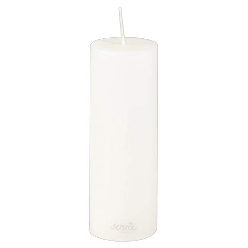 Sovie Candles Stumpenkerze | Hochzeit Votivkerze Blockkerze | 1 Flachkopfkerze in Creme (Ø50mm x 150mm) von Sovie Candles