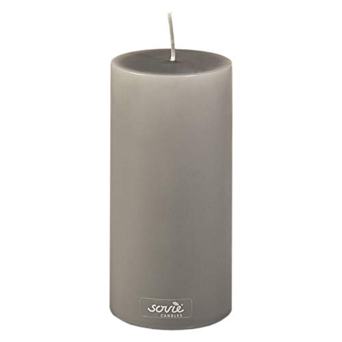 Sovie Candles Stumpenkerze | Votivkerze Dekokranz Blockkerze | 1 Flachkopfkerze in Braun (Ø70mm x 150mm) von Sovie Candles