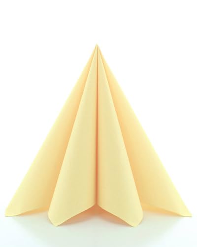 Sovie Linclass Airlaid Servietten Sahara 50 Stück - hochwertige Einwegservietten 40 x 40 cm - Reißfest, Saugstark & Formstabil - ideal für Hochzeit & Partys von Sovie HORECA