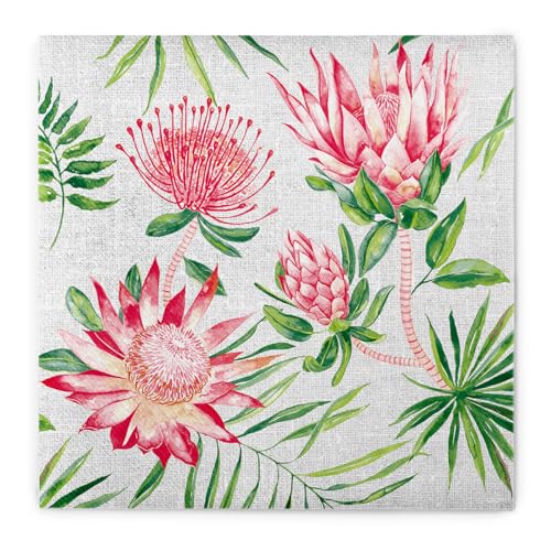 Sovie HORECA Linclass® Airlaid Serviette Ria | Floral Blumen Exotisch Sommer | 40 x 40 cm | 50 Stück von Sovie HORECA