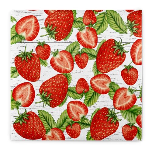 Sovie HORECA Linclass® Airlaid Servietten Erdbeeren Sommer Garten Party - 40 x 40 cm - 50 Stück von Sovie HORECA