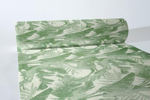 Sovie HORECA Linclass® Airlaid Tischläufer Magnus | Sommer Palmen Blätter | 40 cm x 24 m | 1 Stück | (Grün) von Sovie HORECA