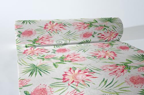 Sovie HORECA Linclass® Airlaid Tischläufer Ria | Blumen Floral Exotisch Sommer | 40 cm x 24 m | 1 Stück von Sovie HORECA