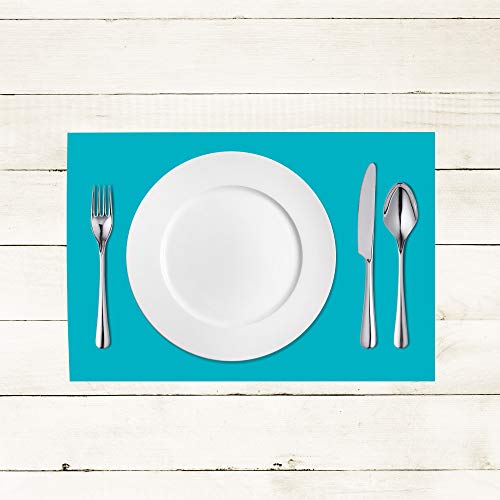 Sovie HORECA Linclass® Airlaid Tischset 40 x 30 cm | stoffähnliches Platzset | Einweg-Platzdeckchen für Events | Platzmatten für edle Tischdeko | 100 Stück | Aquablau von Sovie HORECA