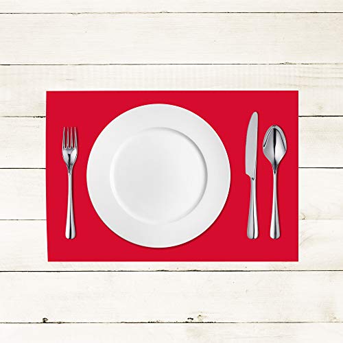 Sovie HORECA Linclass® Airlaid Tischset 40 x 30 cm | stoffähnliches Platzset | Einweg-Platzdeckchen für Events | Platzmatten für edle Tischdeko | 100 Stück | Rot von Sovie HORECA